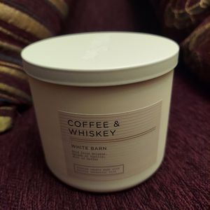 Coffee and whiskey candle by bath and body works